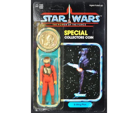 Star Wars - an original vintage c1984 Kenner made Star Wars ' The Power Of The Force ' MOC carded action figure ' B-Wing Pilo