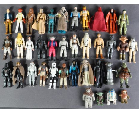 Star Wars - a large collection of x38 original vintage Kenner / Palitoy made Star Wars action figures. Includes; x6 of the or