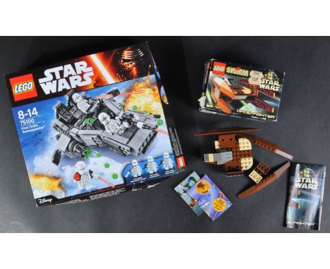 Star Wars - Lego - two boxed sets, comprising: 75100 First Order Snowspeeder (factory sealed, box slightly crushed) and a vin