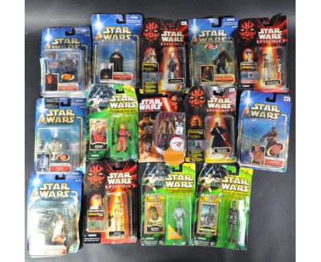 Star Wars - a collection of x14 Kenner / Hasbro made carded action figures from various films in the franchise. Includes Atta