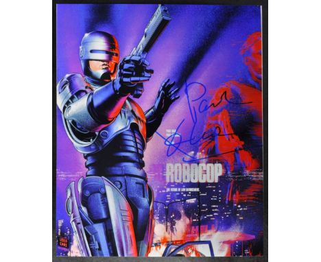 Paul Verhoeven - Robocop (Director) - autographed 8x10" artwork photograph print, signed in blue ink to a lighter area of the