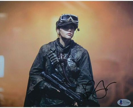 Star Wars - Rogue One - Felicity Jones (Jyn Erso) - autographed 8x10" colour photograph from the movie, signed in black ink t