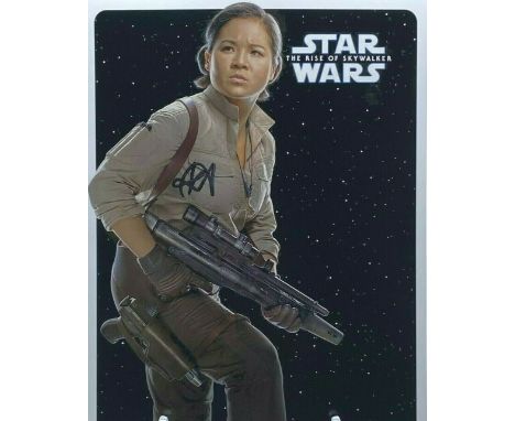 Star Wars - Kelly Marie Tran (Rose Tico) - autographed 8x10" photograph from The Rise Of Skywalker. Signed in black ink to a 