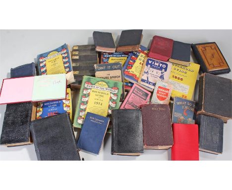 Mixed lot of vintage books to include Bibles and household almanacs, (Qty)