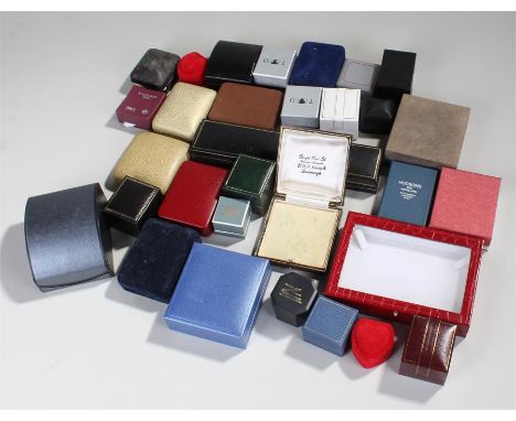 Collection of ring watch and jewellery boxes, (qty)