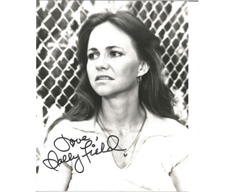 Sally Field signed 10 x 8 inch b/w early portrait photo. Good condition. All autographs come with a Certificate of Authentici