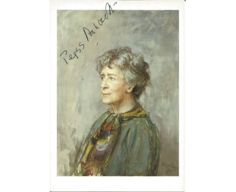Peggy Ashcroft signed 6x4 colour postcard portrait illustration. Good condition. All autographs come with a Certificate of Au