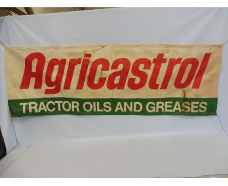 An Agricultural Tractor Oils and Greases banner, 70 x 24".