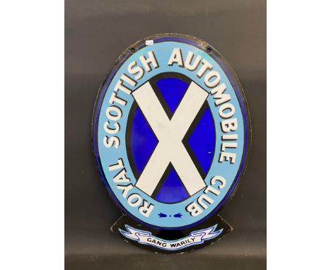A Royal Scottish Automobile Club double sided enamel sign of good colour, minor older re-touching, 16 x 23". 