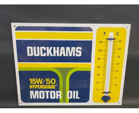 A Duckhams 15W/50 Hypergrade Motor Oil thermometer, 26 x 20". 