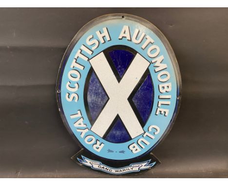 An early Royal Scottish Automobile Club oval enamel sign, 23 x 16".