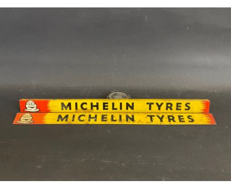 Two Michelin Tyres shelf strips. 