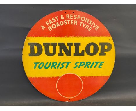 A Dunlop Tourist Sprite circular advertising card sign, 24" diameter. 