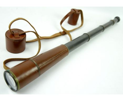 Broadhurst Clarkson 4 draw telescope, in leather caseThis lots is to be sold on behalf of Woking And Sam Beare Hospices