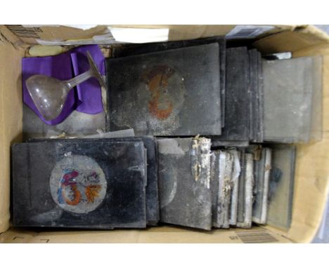 A quantity of magic lantern slides. Being sold on behalf of Debra Charity 