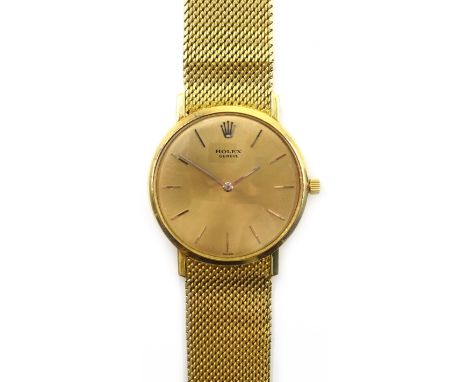 Rolex Cellini 18ct gold wristwatch no. 386368, hallmarked with original box, approx 55.3gm Condition Report 3.1cm excluding c