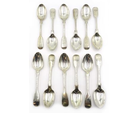 Set of six silver teaspoons by William Hutton &amp; Sons London 1897 and a further set approx 11.2oz