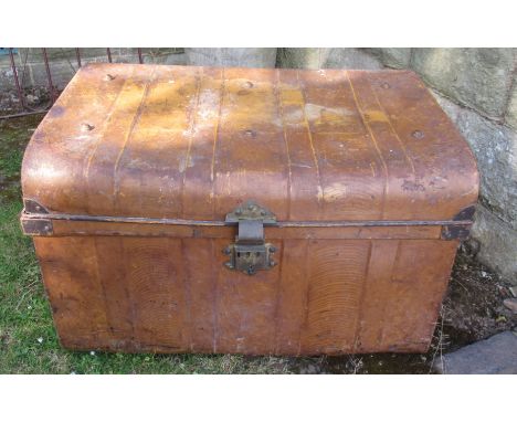A tin trunk