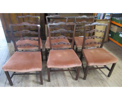 A set of six ladder back chairs, Hepplewhite style&nbsp;