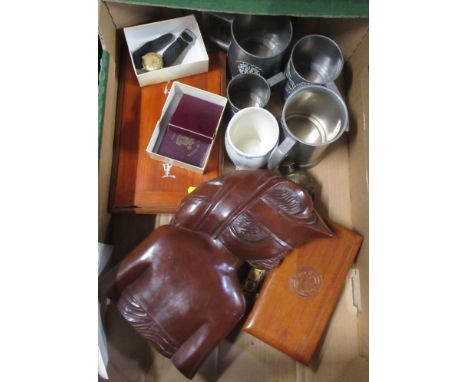 A collection of items, to include a Tissot wrist watch, a cased Chinese game Four Winds, a picture etc