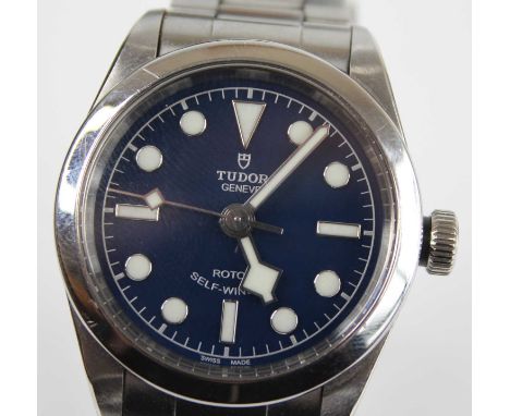 A lady's Tudor Black Bay 31 stainless steel bracelet watch, model No. 79580, serial No. 1757867, circa 2021, having signed bl