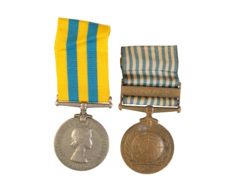KOREAN PAIR TO PTE R FEMOR  DLI Queens Korea 2nd Type - correctly impressed - 22582062 Pte R Fermor DLIUN Korea unnamed as is
