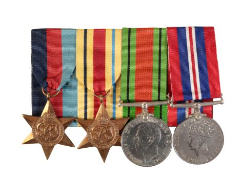 CASUALTY WW2 GROUP TO L/CPL WICKS DLI Privately named L/Cpl F J Wicks 4457688 8th Dli R Coy.1939/45 Star, Africa Star, Defenc