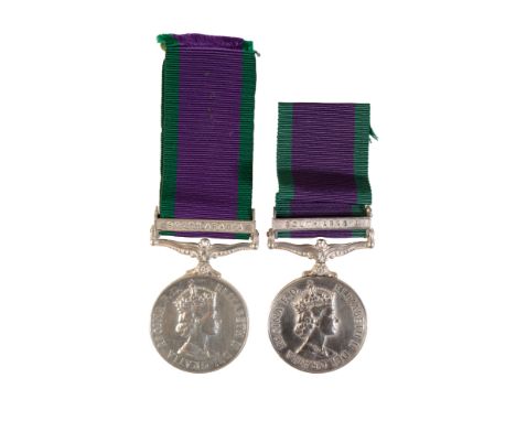 TWO CSM SOUTH ARABIA'S TO THE ARTILLERY Correctly impressed - 23917959 GNR P R Ibbitson RA Condition -GVFCorrectly impressed 