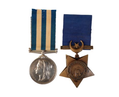 EGYPT PAIR TO PTE YOUNG 2/ DURH L I Egypt correctly engraved - 243 Pte J Young 2/ Durh L IKhedive 1884 - 6 Condition VFJohn Y