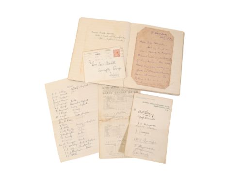 AN AUTOGRAPH BOOK compiled by GC Monkton, completed in January 1923. Comprising various military and sporting signatures incl