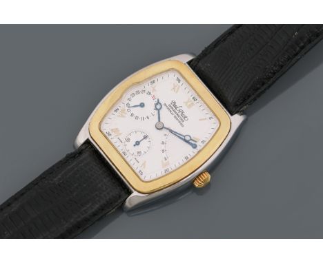 PAUL PICOT (Swiss) Chronometer "Firshire" Modell DMA/ 002480, Ref. 5047, tonneau-förmiges Stahlgehäuse (34x42mm) mit vergolde