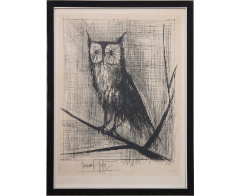 BERNARD BUFFET (1928 Paris - 1999 Tourtour)Kaltnadelradierung, "Le Hibou", unten links in Bleistift signiert "Bernard Buffet"