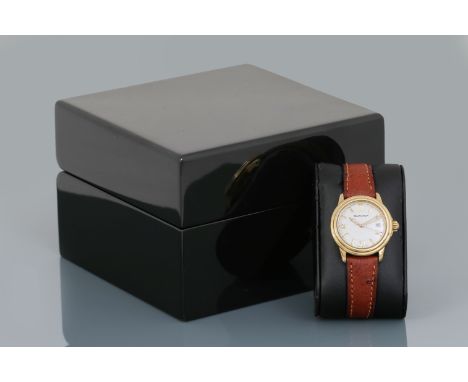 BLANCPAIN (Swiss) Damenarmbanduhr "2100 Leman" Ausführung in 750er Gelbgold, rundes Gehäuse mit profilierter Lünette, helles 