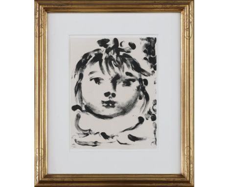 PABLO PICASSO (1881 Málaga - 1973 Mougins)monochrome Lithografie auf Bütten, "Porträt Claude" (1950), unsigniert, ursprünglic