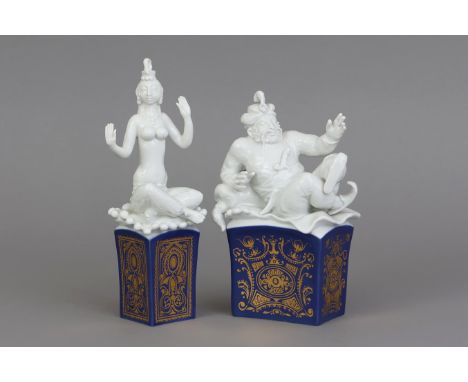 Paar MEISSEN Porzellanfiguren aus "1001-Nacht"Entwurf PETER STRANG (1936-2022), König Schehereban (Modellnummer 67081) und Kö