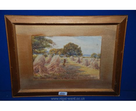 Sam Dean: a Watercolour 'Haymaking'.