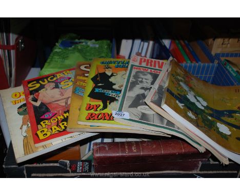 A Box of Books incl Art Price Indicator, Private Eye Magazines, etc 