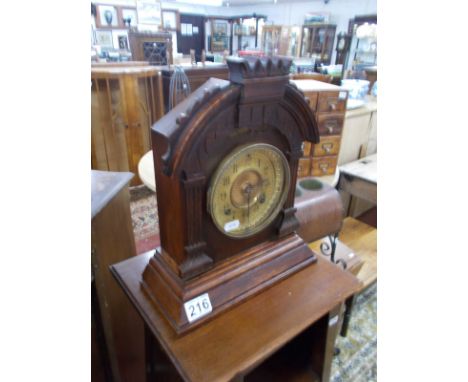Oak mantle clock
