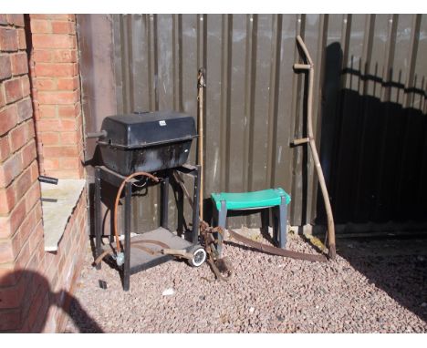 Gas BBQ and various tools