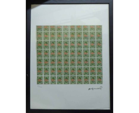 ANDY WARHOL 'Sperry &amp; Hutchinson Stamps', lithograph, from Leo Castelli gallery, stamped on reverse edited by G. Israel o