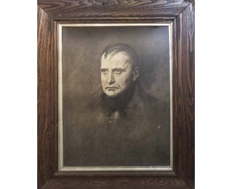 JAMES SANT (1820-1916) 'Napoleon', lithograph on board, 63cm x 48cm, in oak frame.