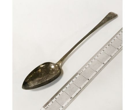 HM GEORGIAN SILVER BASTING SPOON - 81 GRAMS