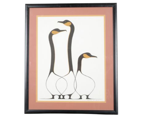 BENJAMIN CHEE CHEE (1944-1977) 'Friends' 1974, a study of three geese, signed and dated within plate lower right, lithograph,