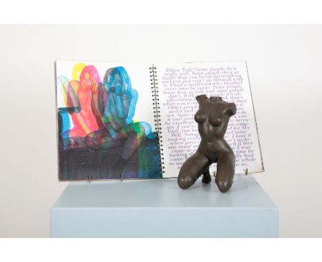 MADONNA (1992) 'SEX' aluminium covers; together with a 20th/21st century art bronze headless nude, depicted kneeling, signed 
