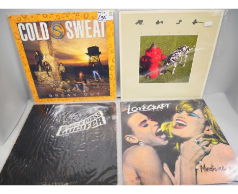 Twelve hard-rock, ‘Krautrock’ and Prog rock LP records including Rush, Cream, Budgie, Deep Purple, Cold Sweat, Amon Düül, etc