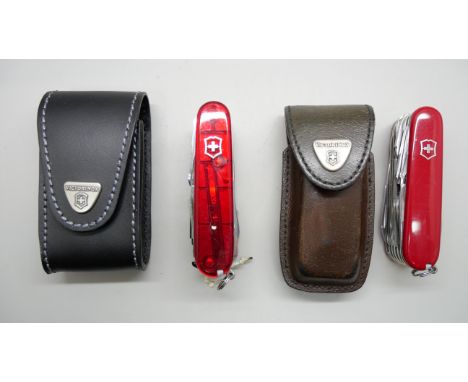 Two Victorinox multi-tool penknives *THIS LOT IS NOT AVAILABLE FOR PACKING AND POSTING 