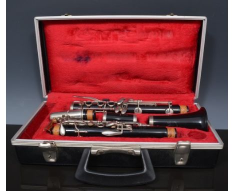 Boosey and Hawkes clarinet, marked B & H 78 in a plastic case.
