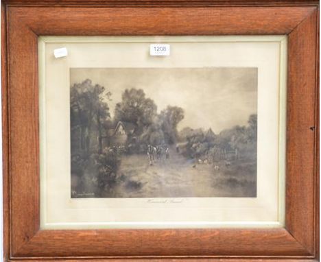 A collection of 19th century decorative prints, to include a stag in a landscape, portrait of a girl and highland cattle land