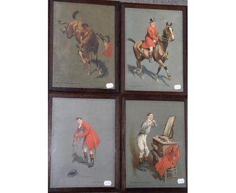 A collection of mainly early 20th century prints and works on paper to include Snaffles, a signed print by Cecil Howden, Goug