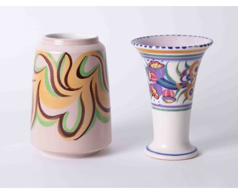 Two Poole Art pottery vases, height 15cm (2).